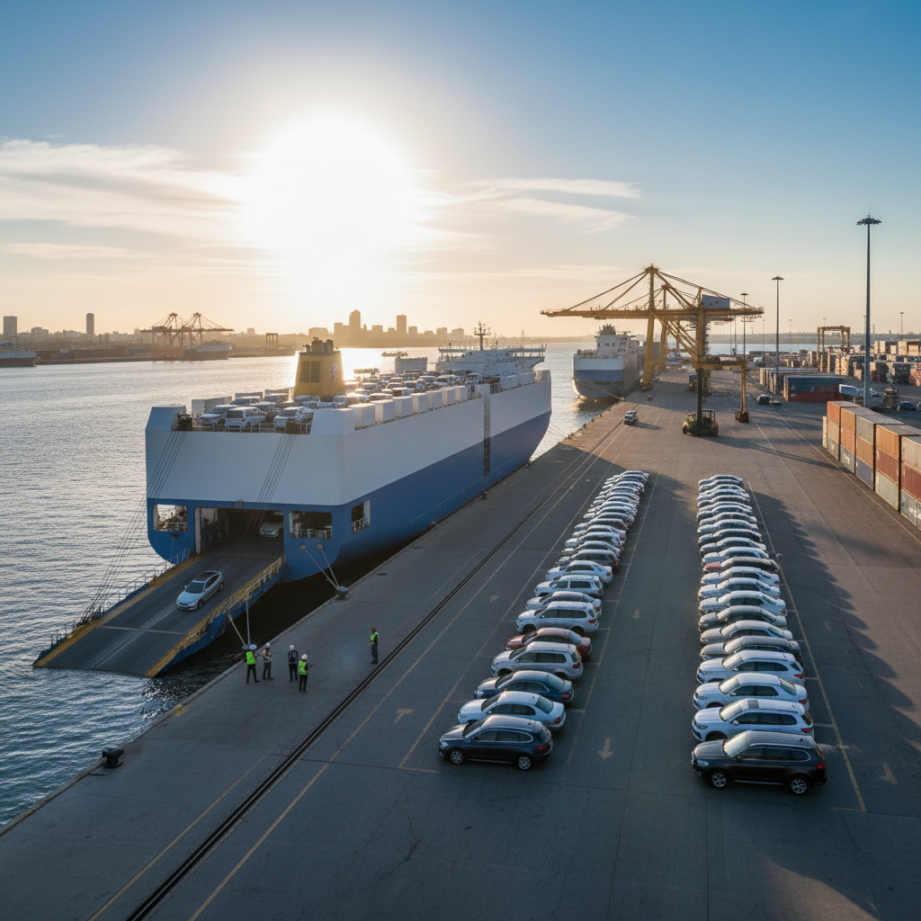 Realistische foto passend bij Hoe kan ik mijn auto voor export aanbieden? voor website SEO-tekst; ho